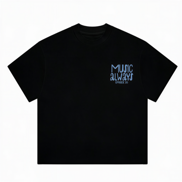 Black "Music Always" T-shirt