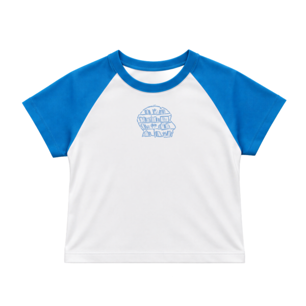 White & Blue “Music Always” Crop Top