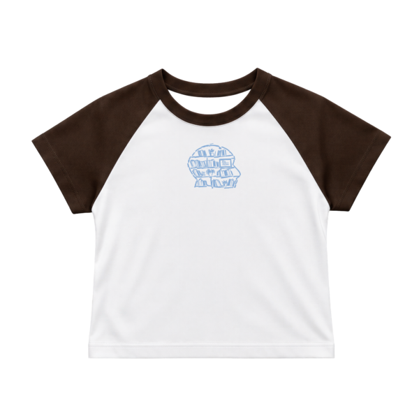 White & Brown “Music Always” Crop Top